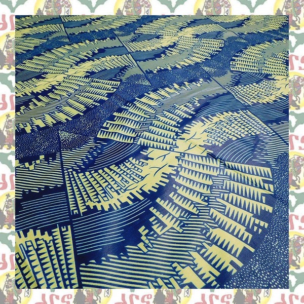 【SALE/180cm x 110cm/2ヤード】アフリカンプリント生地 barg-r43 アフリカ布 アフリカ生地 ゴールドプリント アンカラ キテンゲ