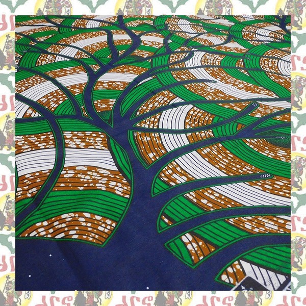 【SALE/270cm x 110cm/3ヤード】アフリカンプリント生地 barg-r46 アフリカ布 アフリカ生地 ゴールドプリント アンカラ キテンゲ