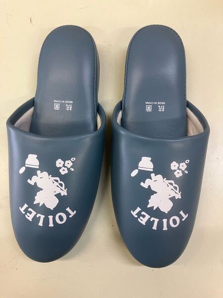 トイレスリッパ エンジェル ブルー 合皮 抗菌 新品未使用