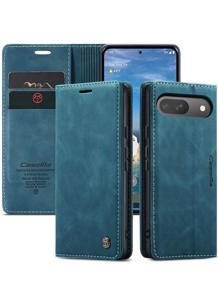 Pixel 9 / Pixel 9 Pro ケース手帳型 Google ピクセル 9 / ピクセル 9 Pro カバー スマホケース 財布型カード収納 レザー TPU ブルー