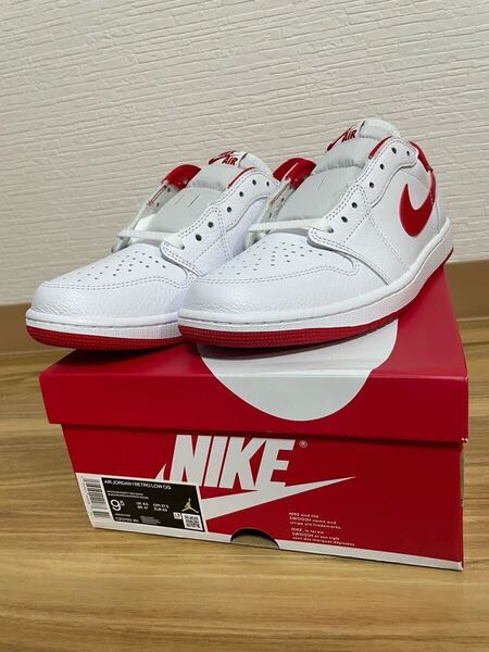 未使用黒タグ AIR JORDAN 1 RETRO LOW OG CZ0790-161 ジョーダン レッド 白赤