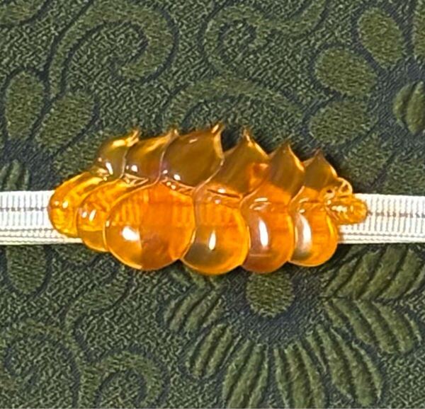 最終値下 美品 本鼈甲 瓢箪 帯留め 帯締め付き 帯留 鼈甲 べっ甲 べっこう