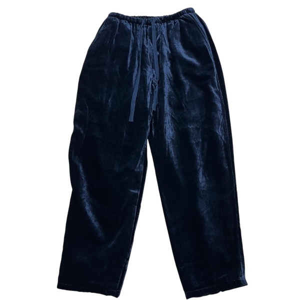 2021AW COMOLI コモリ U03-03006 シルク別珍 ドローストリング パンツ サイズ1 ネイビー #2424