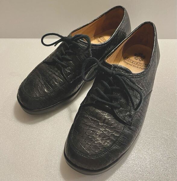 Ganter / 型押しレザーシューズ / SIZE:3 1/2(23.0cm前後) / BLACK / ガンター / 革靴 レースアップ クロコ パイソン/コンフォートシューズ