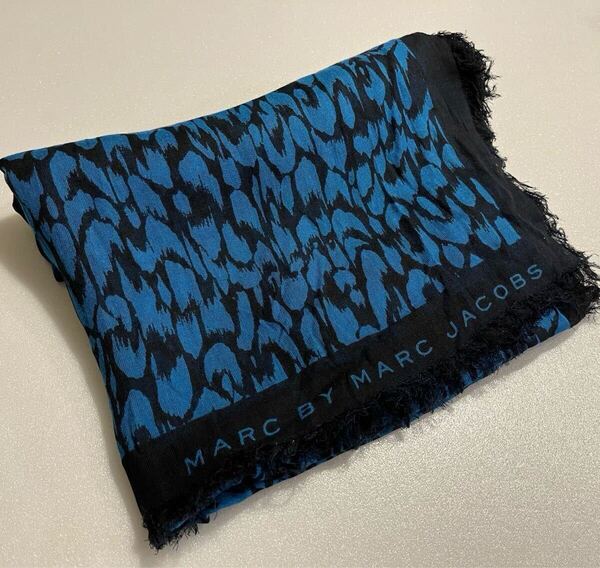 MARC BY MARC JACOBS / レオパード柄 大判ストール / SIZE: 約164cm × 112cm / BLACK BLUE / MODAL 100% / マークジェイコブス / スカーフ