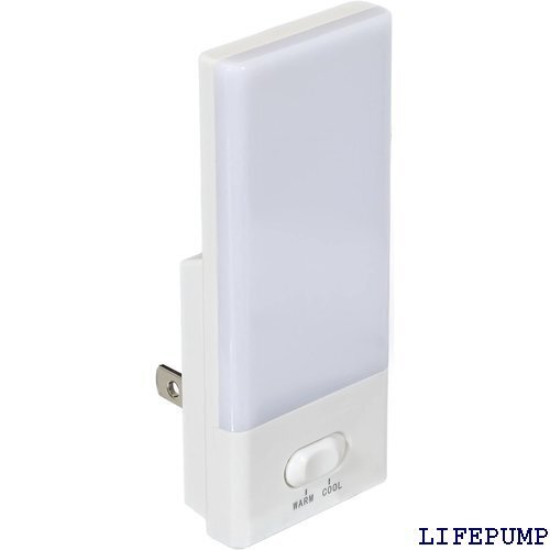 エルパ ELPA LEDセンサー付ライト 白色・電球色 サービスコンセント付 明暗センサー 縦型 PM-L104 16951