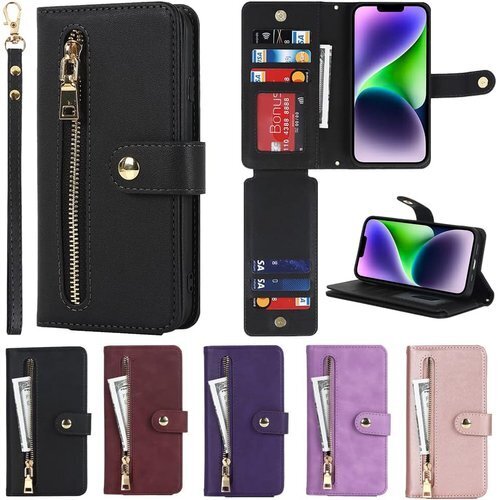 Eastwave アイフォン For iPhone 1 ド機能 マグネットバックル付き 全面保護 5色 ブラック 998