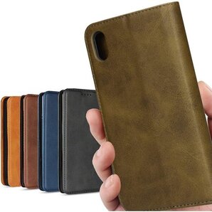 iPhone XS Max ケース 手帳型 iPhon プル カバー クラシック 落ち着いた色 レトロ グリーン 89