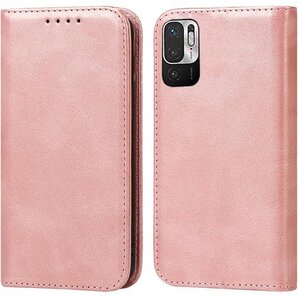 Xiaomi適用 Redmi Note 10 JE ケ 収納 カード入れ スタンド 落ち着いた色 レトロ ピンク 401