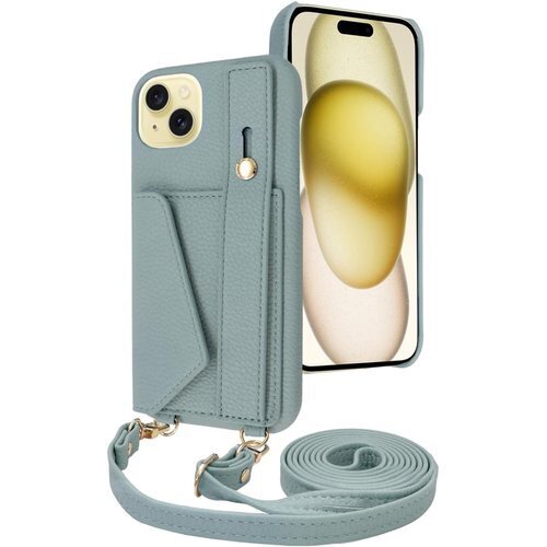 シズカウィル iPhone 15 Plus 用 ケース ショルディー ストリートモード 1個入り パウダーブルー 722
