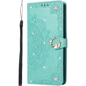 Xiaomi 13T ケースキラキラ Xiaomi 1 iaomi 13T 専用カバー ストラップ付き グリーン 852