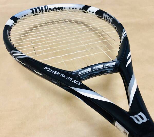 極美品 WILSON Power FX 115 ACE 名器【 K 】THREE 115 後継モデル ダブルス/シニア トライアド・テクノロジー 新品グリップ交換済