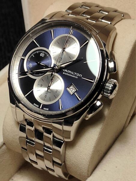 送料込み Hamilton Jazzmaster Auto Chrono ハミルトン ジャズマスター オートマチック クロノグラフ 自動巻き 腕時計 カーキ