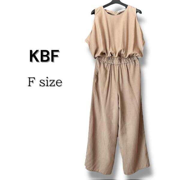 【美品・1点のみ】KBF ベージュ ノースリーブ オールインワン フリーサイズ