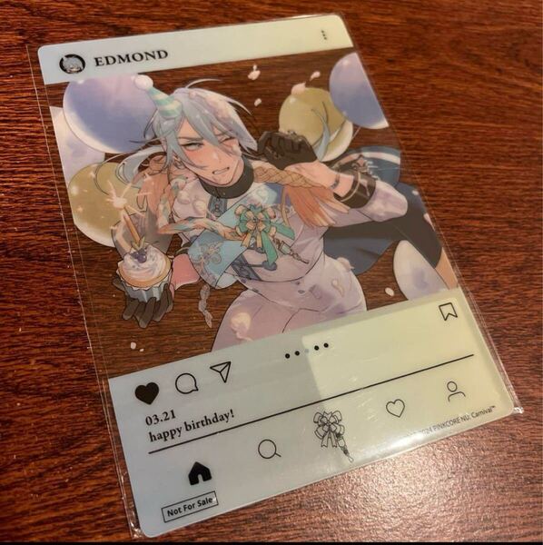 ■ NUカーニバル ぬカニ ■ エドモンド 誕生日シリーズ 特典 クリアカード 誕生日パーティー birthday