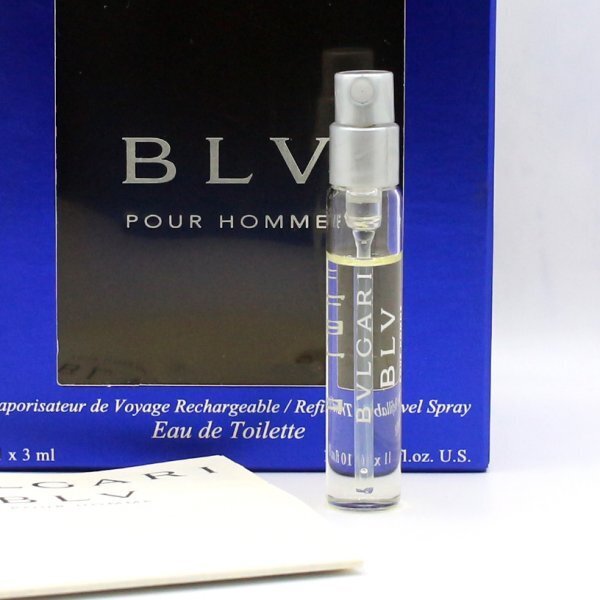 【送料無料】未使用 ブルガリ ブループールオム 3ml スプレー式 ミニ香水◆ブルー プールオム◆ブルーオム◆ブルガリオム◆BVLGAR BLV◆