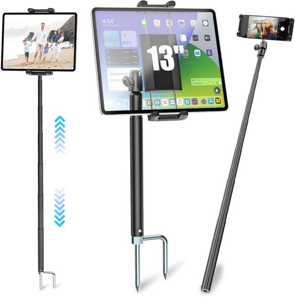 ipad 三脚 タブレット 三脚【アウトドア/キャンプ用品】ipad スタンド タブレット スタンド【 ウォークイン設置 】スマホ 三脚 タブレット
