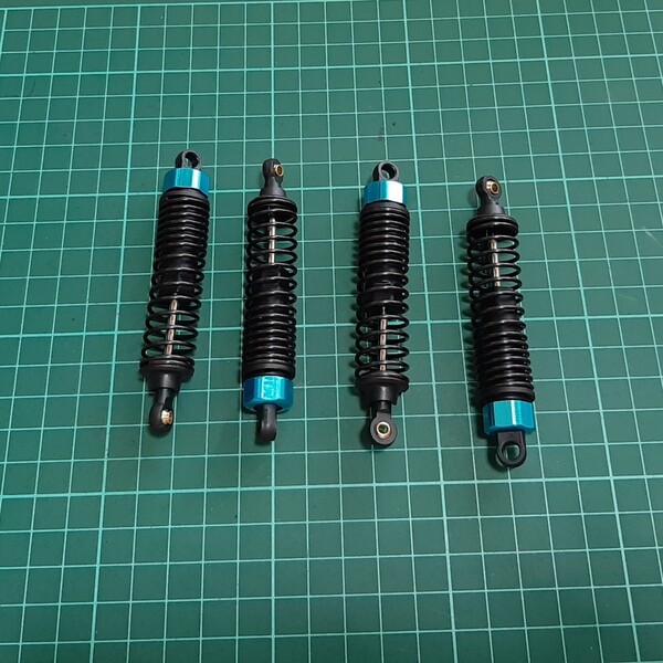 即決《送料無料》 ■全長96mm ブルー■ 激安 ダンパー ラジコン バギー クローラー などに タミヤ ヨコモ 京商