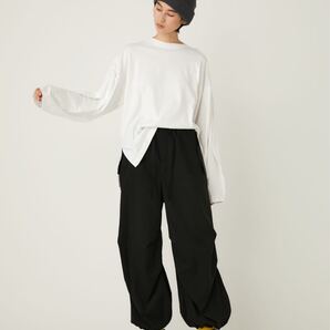 ◇nagonstans(ナゴンスタンス) 2021SS CO天竺Structure Sleeve ロンTMサイズ 黒 ブラック 匿名配送 送料無料◇