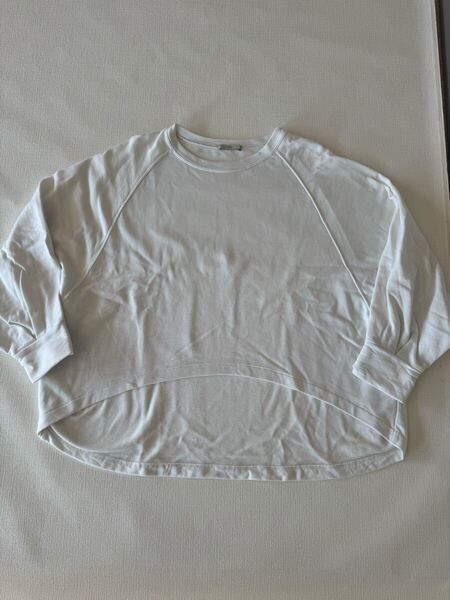 ◇LE PHIL(ル フィル) コンパクト裏毛ショートプルオーバー ホワイト 白 オフ白 フリーサイズ 美品 匿名配送 送料無料◇