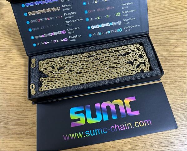 SUMC 最上級SX12SL ゴールド自転車 ギア12速用チェーン ロードバイク