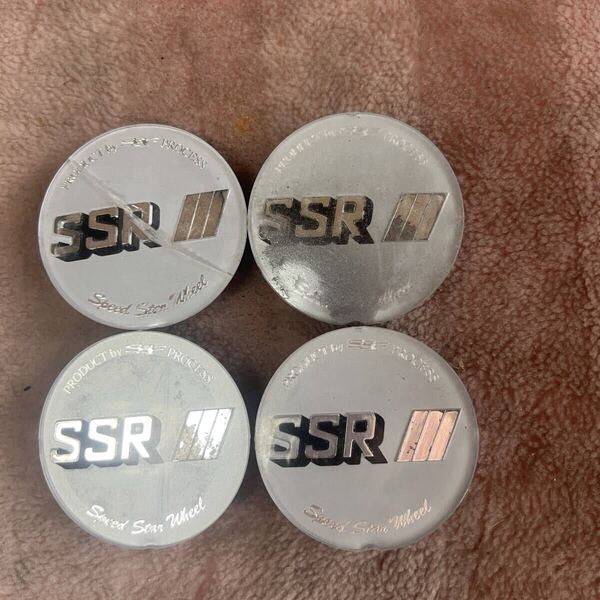 C143-48★SSR スピードスター アルミホイール用センターキャップ中古4枚★外径約61mm