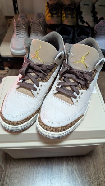 NIKE 28cm エアジョーダン3 オールウッドブラウン パロミノ 靴紐付き ナイキ