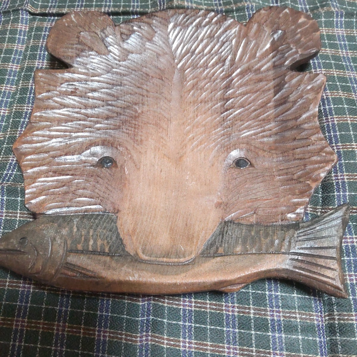 木彫り ニジマス 全長60cm 壁掛け 鮭 サケ サーモン 木彫りの鮭