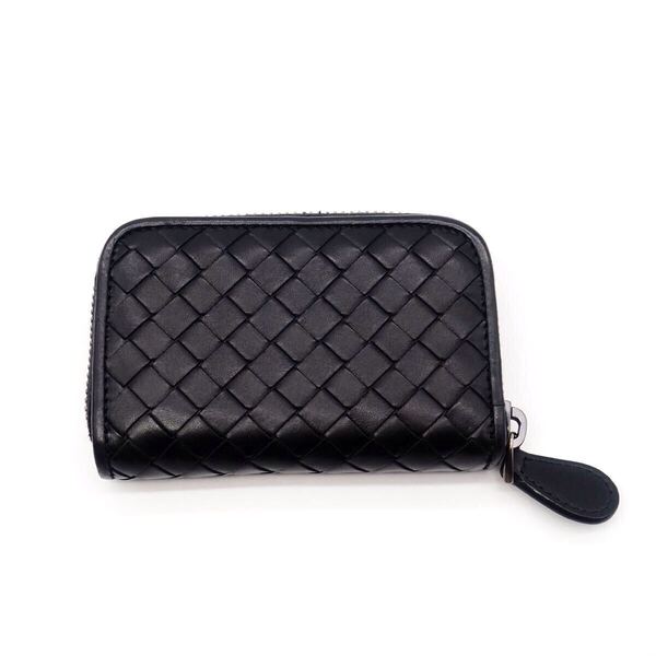 BOTTEGA VENETA イントレチャート コインケース レザー ブラック ボッテガヴェネタ