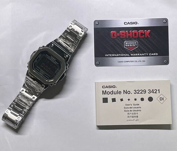 g-shock dw5600ms 純正モジュール使用 メタルベゼル、ベルト フルメタル カスタム 完成品