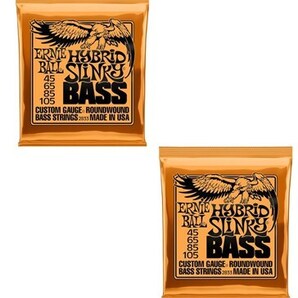 【2個】ERNIE BALL 2833 ベース弦 (45-105) HYBRID SLINKY