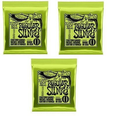 【3個】ERNIE BALL 2221 エレキ弦 REGULAR SLINKY