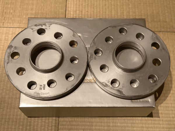 RAYS レイズ RAYSPORT ハブセントリックスペーサー Audi VOLKSWAGEN ハブ内径φ57/17.5mmハブ有りスペーサー2枚&黒ボルト10本セット ①