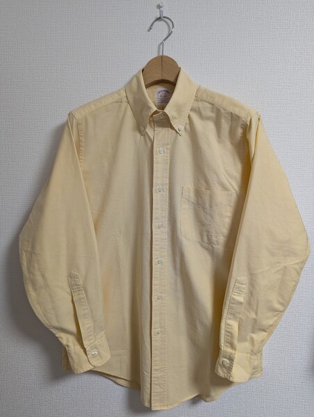 美品 USA製 Brooks Brothers ブルックスブラザーズ シャツ イエロー オックスフォード ボタンダウン TRADITIONAL FIT