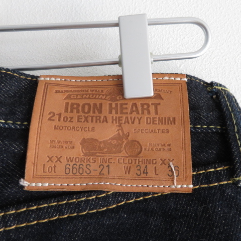 送料込 匿名配送 未使用 IRON HEART アイアンハート バイク デニムパンツ 21OZ