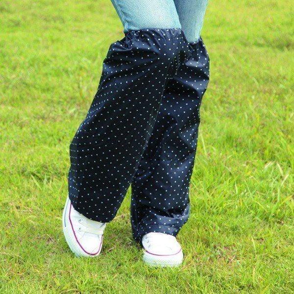 レイン レッグカバー 雨具 足 おしゃれ かわいい 撥水 防水 水玉 匿名配送