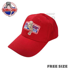 【新品・未使用】Forrest Gump フォレストガンプ BUBBA GUMP SHRIMP ババ・ガンプ・シュリンプ 刺繍 キャップ 帽子 レッド ☆送料無料☆
