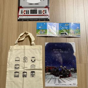 東武鉄道 グッズセット トートバッグ 付箋 クリアファイル ティッシュBOX