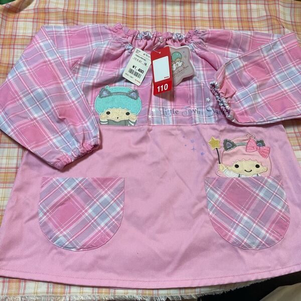 汚れ追記あり キキララ スモック 110㎝ バースデイ キキララ ネコ サンリオ Sanrio 長袖スモック