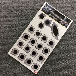 送料込 銃弾痕ステッカー 20個入り 銃弾 ピストル おもしろ ステッカー ウインドウ エアロ バンパー ボンネット ドア フロント リア