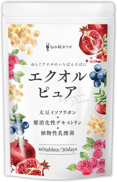 エクオルピュア イソフラボン 30日分 エクオール 乳酸菌 国内製造 サプリ