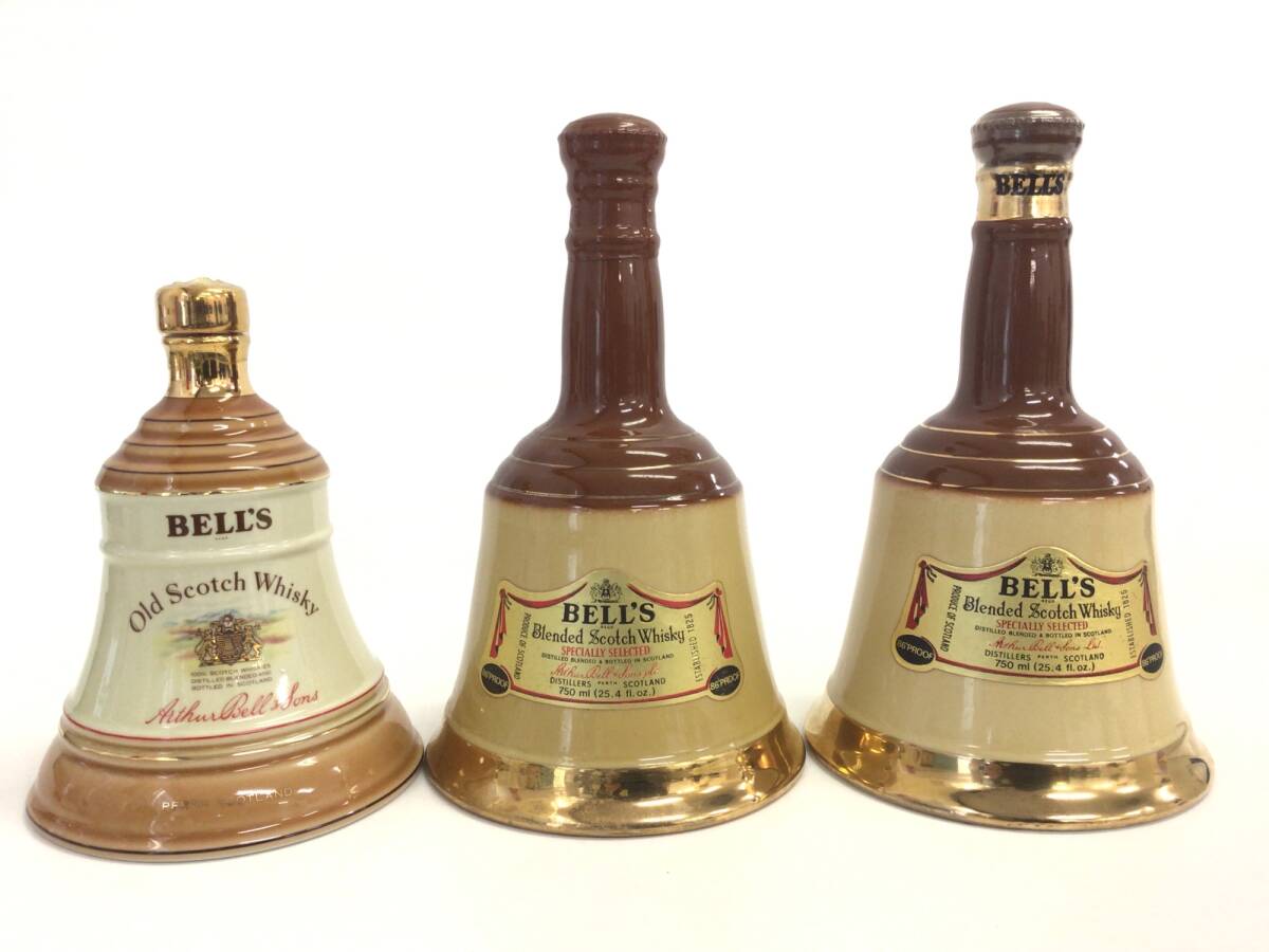3本セット】 BELL'S ベル スコッチウイスキー 陶器ボトル 古酒
