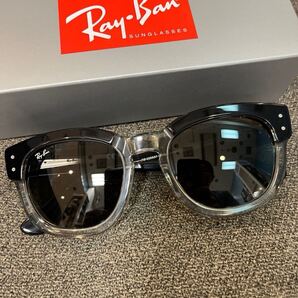 新品未使用正規品 RayBan レイバン サングラス MEGA HAWKEYE RB0298SF 1396/B1 53 DARK GRAY ON TRANSPARENT GRAY正規品アジアンフィット