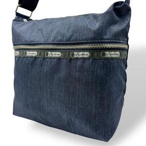 極美品 LESPORTSAC レスポートサック ショルダーバッグ ナイロン 青
