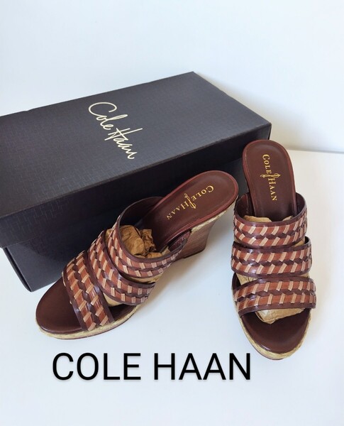 Cole Haan コールハーン レディース6B レザー サンダル 23相当 ブラウン