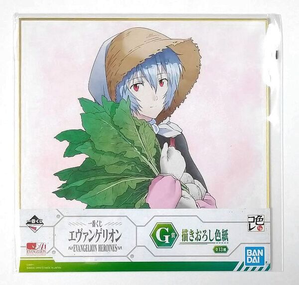 エヴァンゲリオン■一番くじ EVANGELION HEROINES■G賞 描きおろし色紙(アヤナミレイ/仮称)■綾波レイ■色コレ■グッズ■送料無料