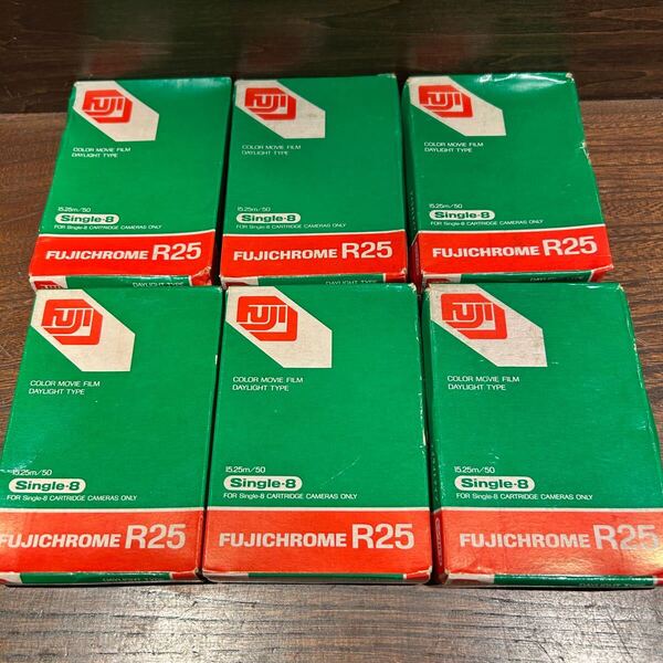 ◇送料無料◇ FUJI FUJICHROME R25 SOUND Single-8 6点セット フジクローム フィルム 期限切れ レトロ アンティーク 当時物 長期保管
