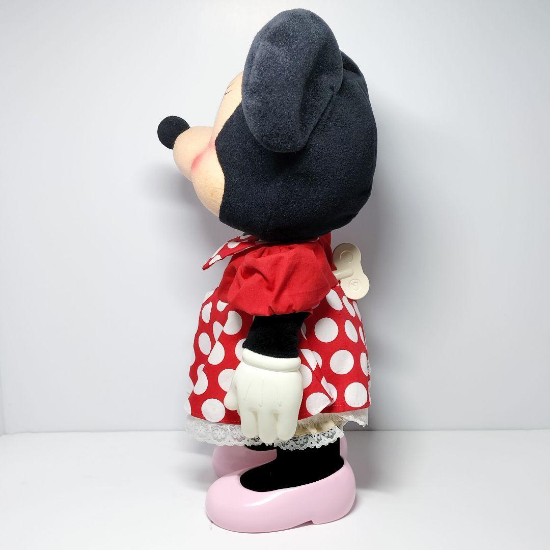 当時物 レア サンキョー ミニーマウス 首振り オルゴール 人形 ドール 特大 当時物 レア サンキョー ミニーマウス 首振り オルゴール 人形