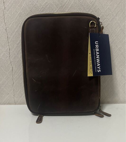 704i1428 URBANWAYS ガジェットポーチ、本革、データケーブル収納バッグ、PC周辺アクセサリー用収納ポーチ