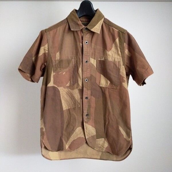 NIGEL CABOURN ブラッシュストロークカモ シャツ カモフラ 迷彩 ナイジェルケーボン ミリタリーシャツ ワークシャツ